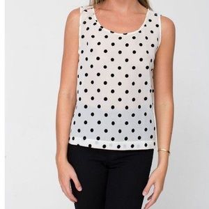 Polka Dot Chiffon Tank - Never Worn